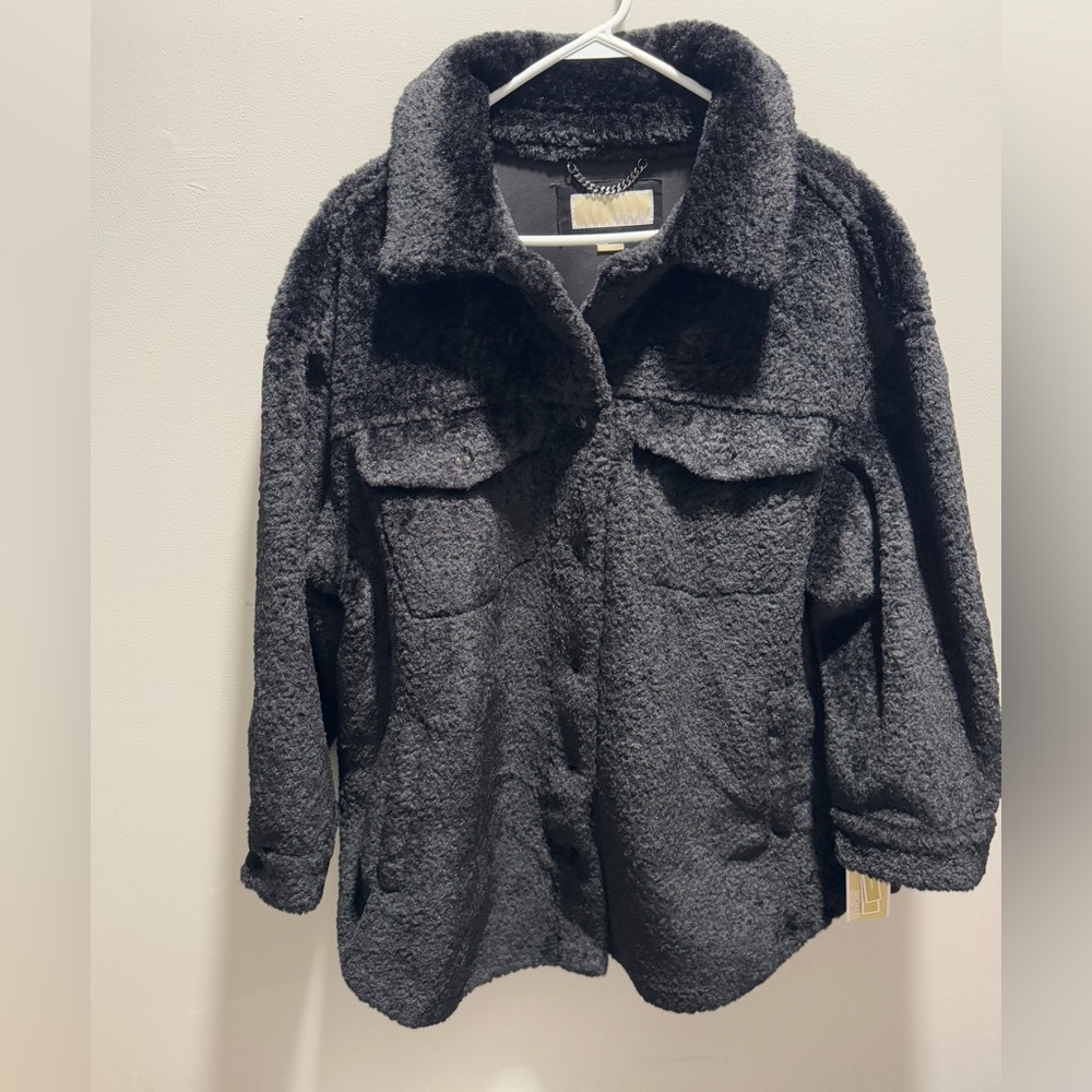 Michael Kors Sherpa black jacket new with tags size 1X